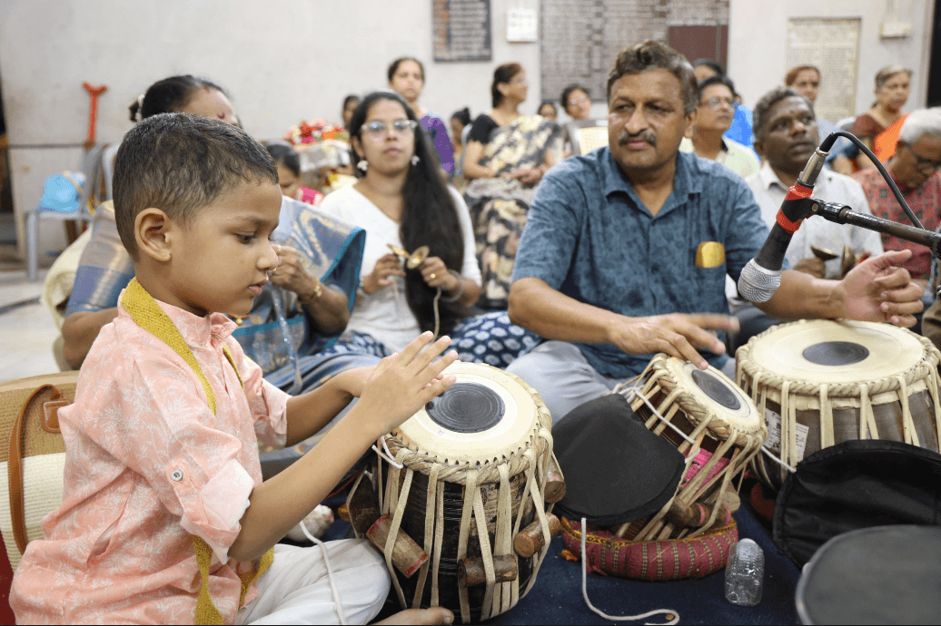 Bhajan programme with tabla performance