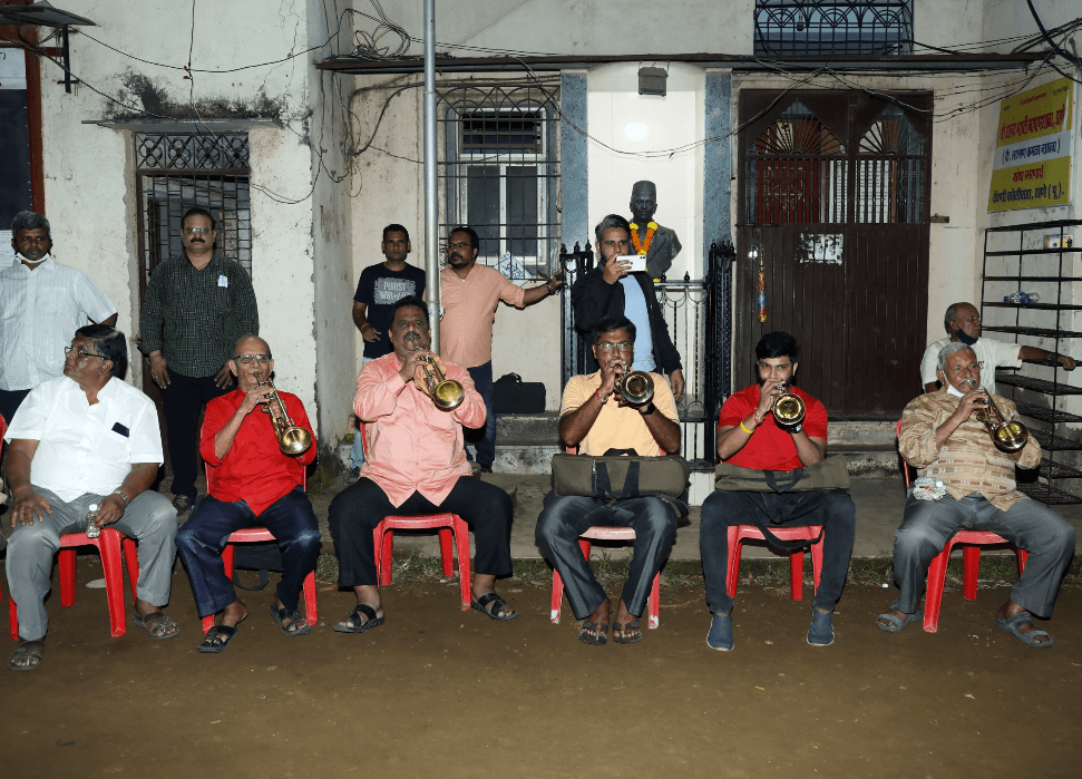 Live brass performance by band members